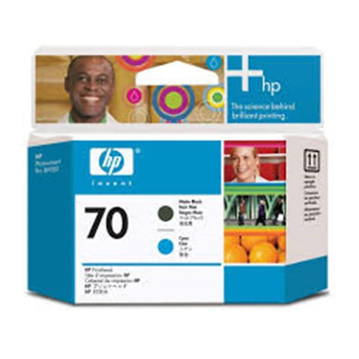 Cabeça de Impressão HP 70 Preto Fosco e Ciano PLUK - C9404A - Mega Market