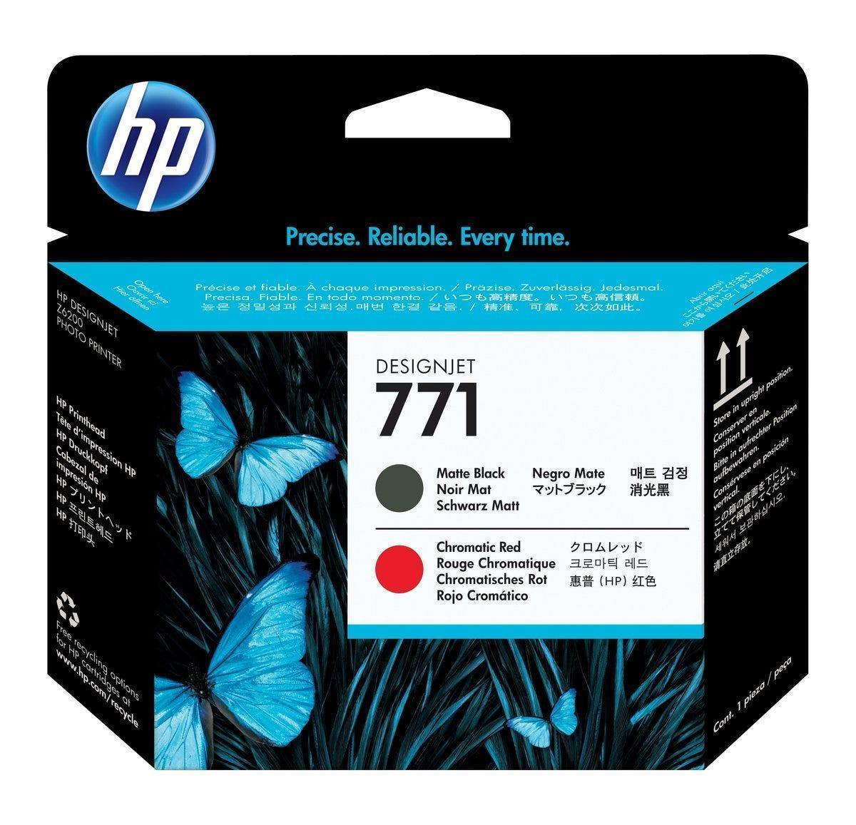 Cabeça de Impressão HP 771A Preto Fosco/Vermelho PLUK CE017A - Mega Market