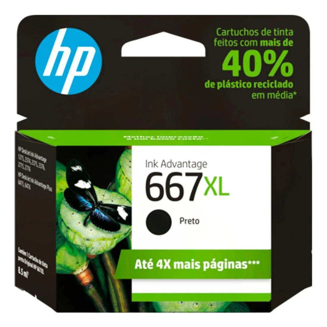 Cartucho Tinta HP 667XL Preto - 3YM81AB - Mega Market