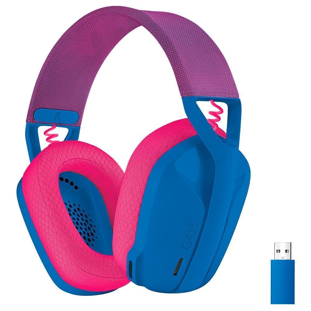 Headset Gamer Logitech G435 Azul Sem Fio 981-001061-V - Mega Market