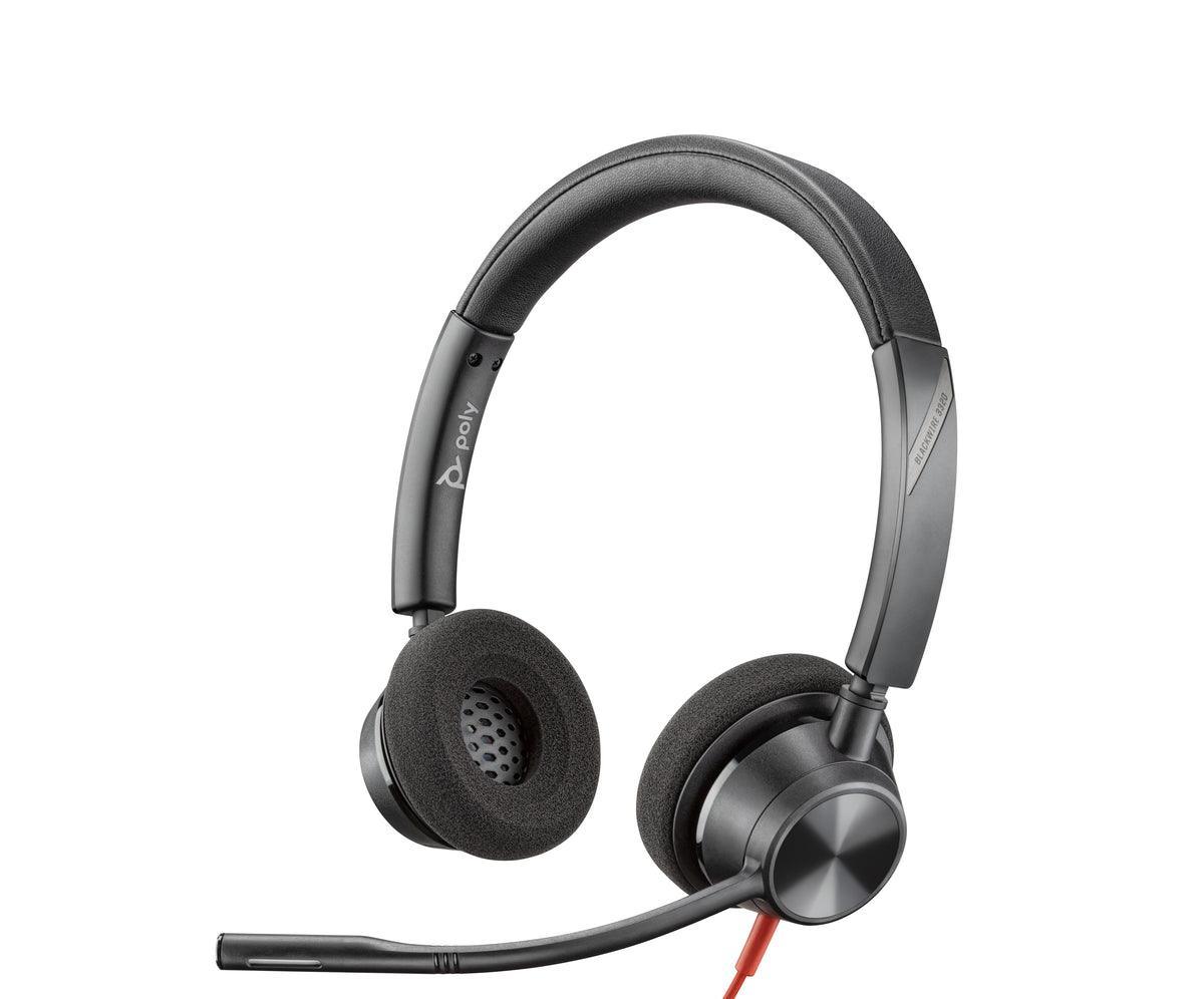 Headset Poly Blackwire C3320 Stereo USB-C 8X220AA - Mega Market