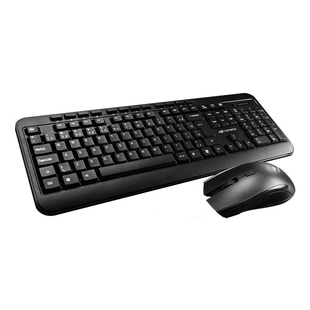 Kit Teclado + Mouse C3 Tech sem Fio K-W60BK - Mega Market