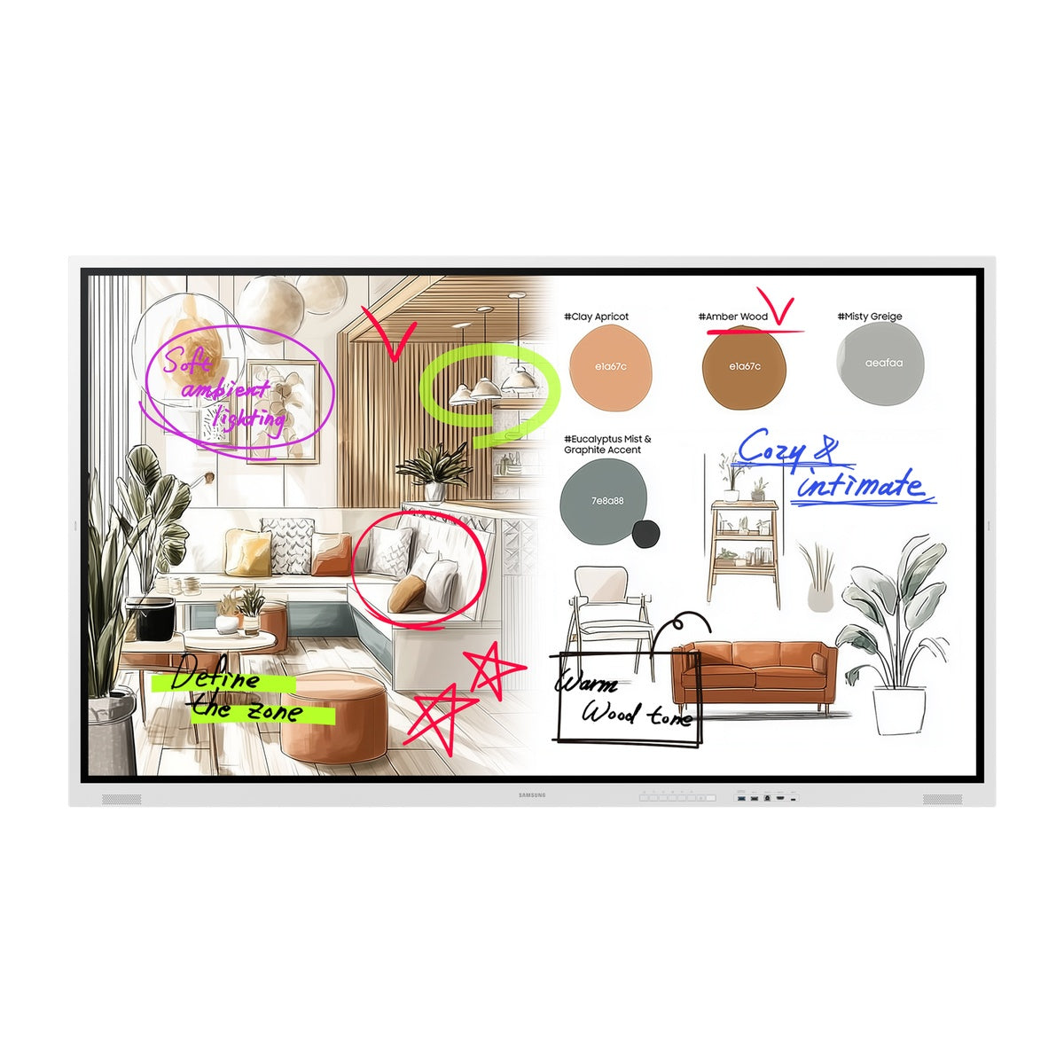 Monitor Profissional Samsung Touch 75" Flip LH75WMFWLGCXZD - SKU LH75WMFWLGCXZD