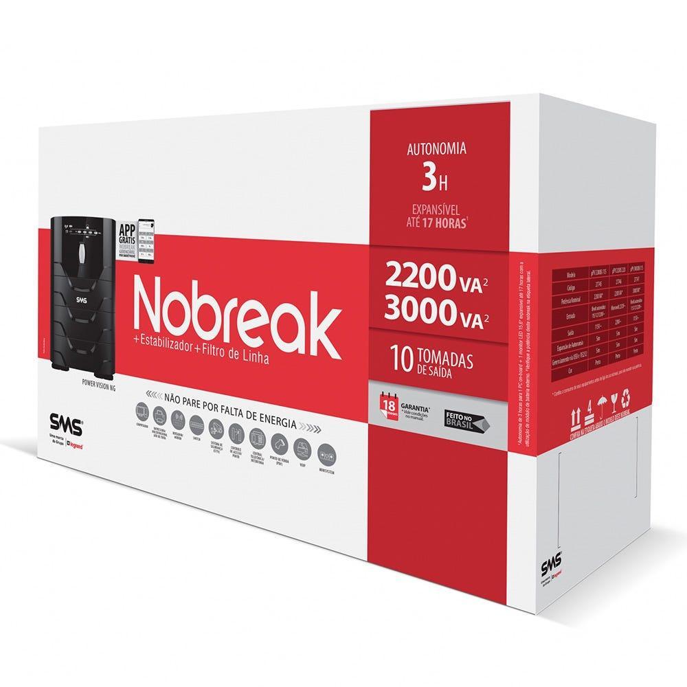 Nobreak SMS Power Vision 3000VA Bi-115 NG 27747 - Mega Market