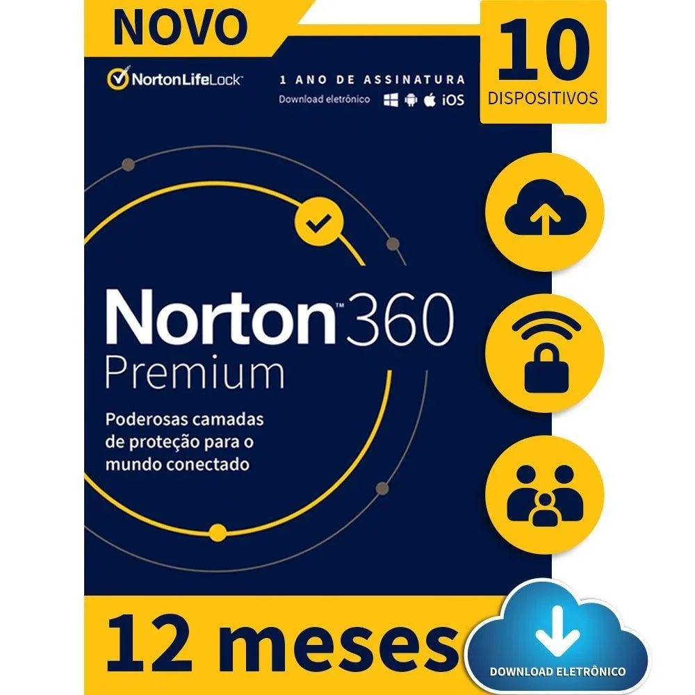 Norton 360 Premium 10 Device 12 Meses - ESD 21414573 - Mega Market