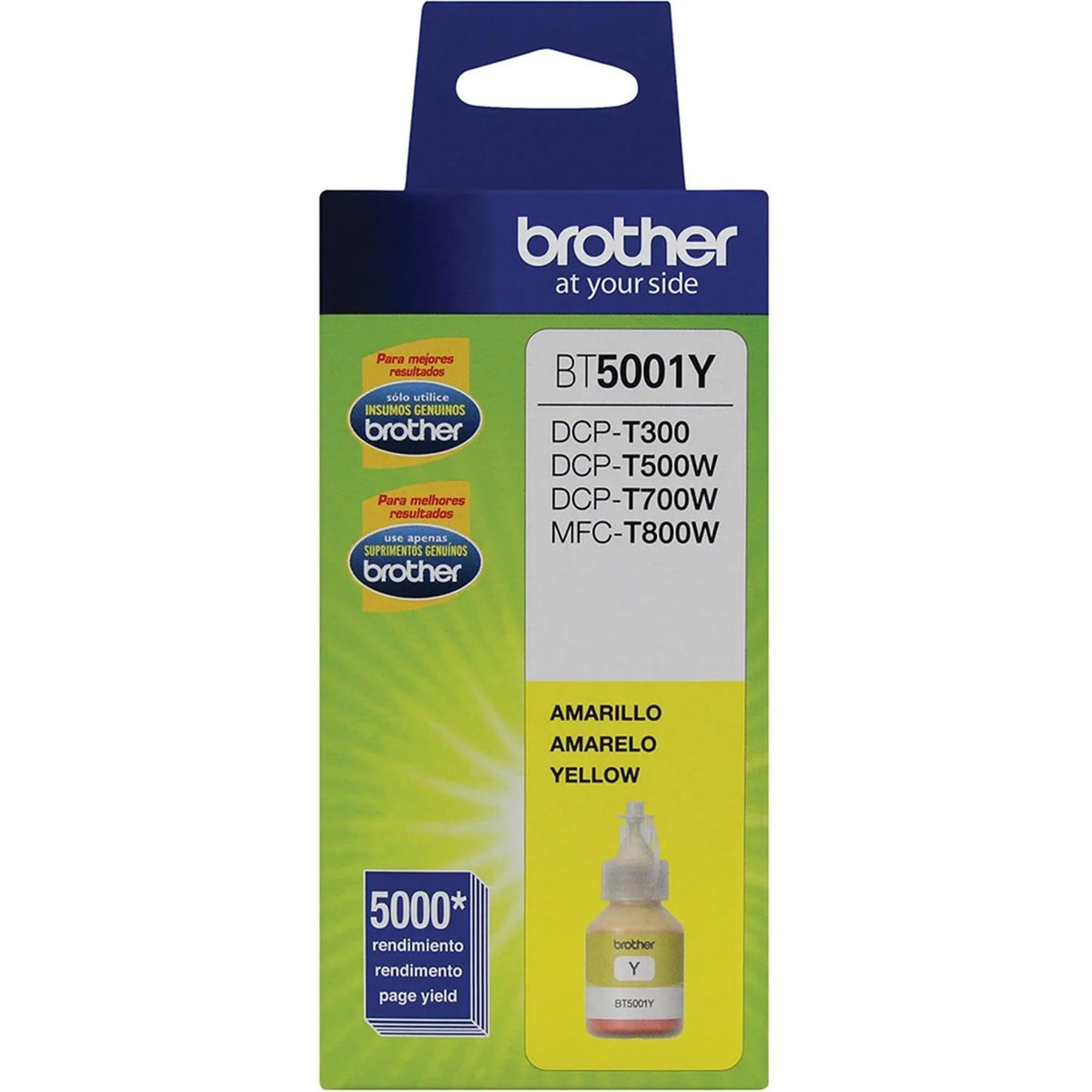 Refil de Tinta Brother Amarelo 5K - BT5001YSD - Mega Market