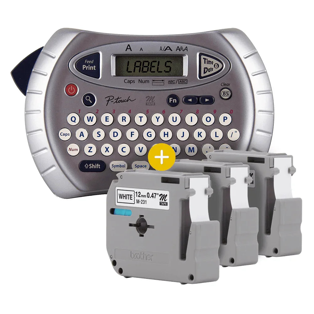 Rotulador Brother PT-70BM c/ três fitas M231 PT70BMBP - Mega Market