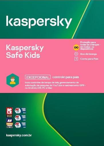 Safe Kids Kaspersky 1 usuário 1 ano BR ESD KL1962KDAFS - Mega Market