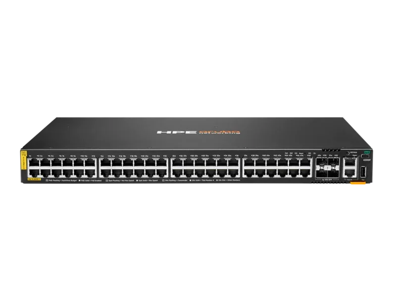 Switch HPE Aruba 6200F 48G PoE CL4 4SFP+ 370W - JL727B