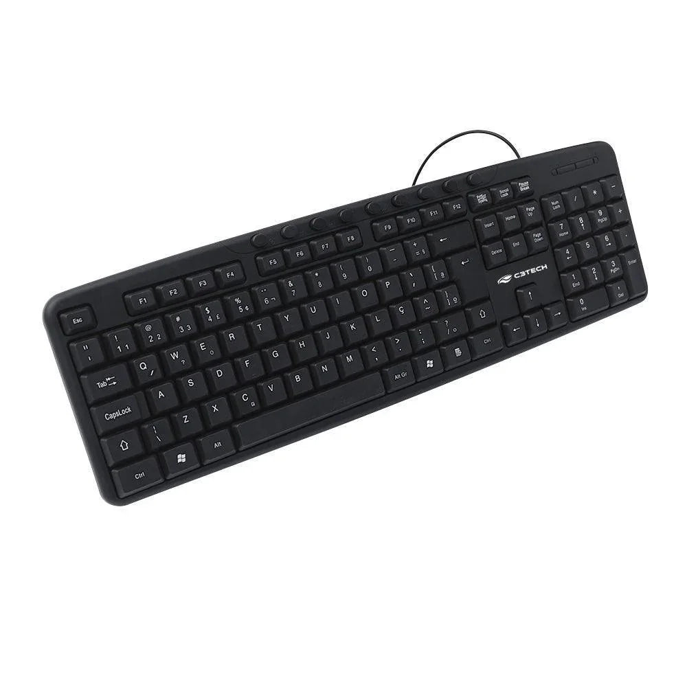 Teclado C3 Tech USB Multimídia Preto KB-M40BK - Mega Market