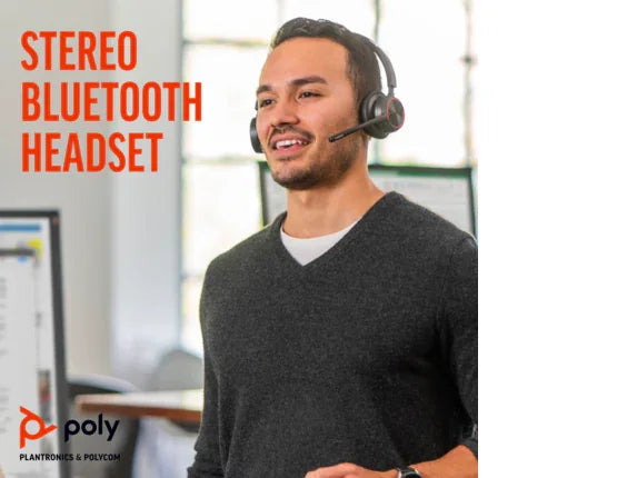 Headset HP Poly 4320-MS Teams Stereo + Suporte de carregamento - 77Z32AA