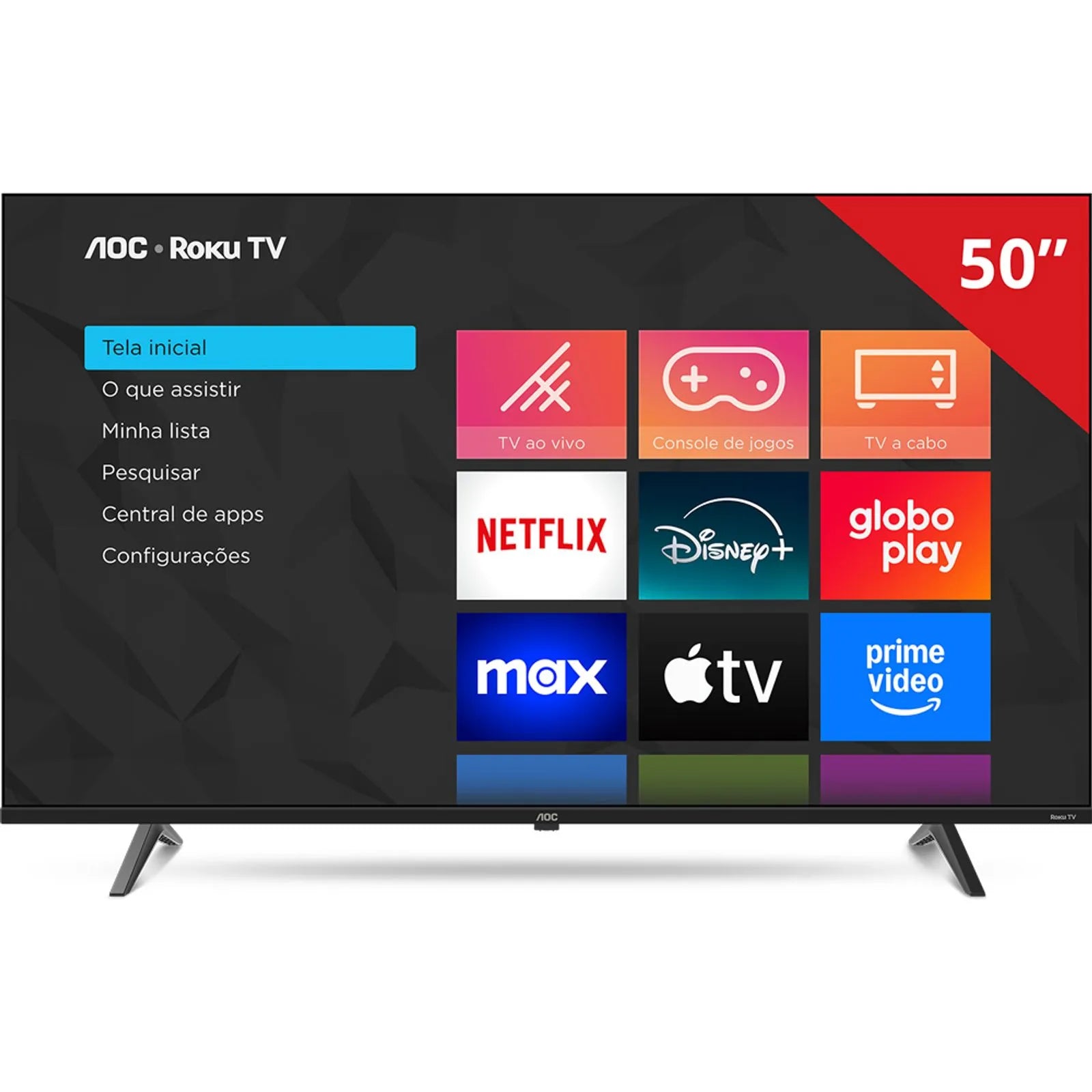 Smart TV AOC Roku TV 50" 4K UHD - 50U7045/78G