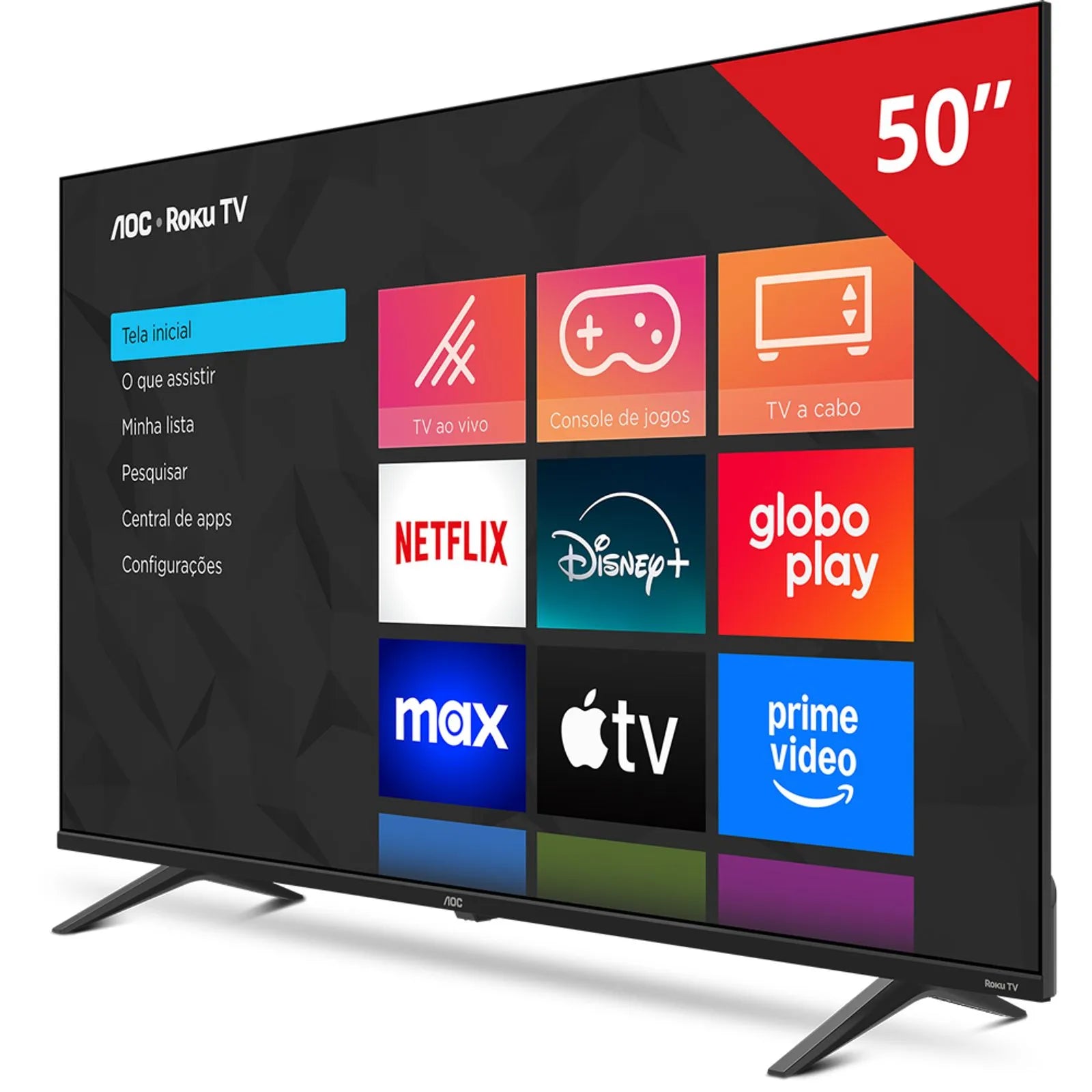 Smart TV AOC Roku TV 50" 4K UHD - 50U7045/78G