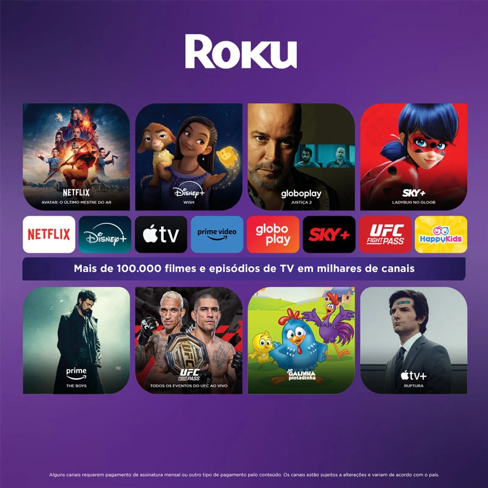 Smart TV AOC Roku TV 50" 4K UHD - 50U7045/78G