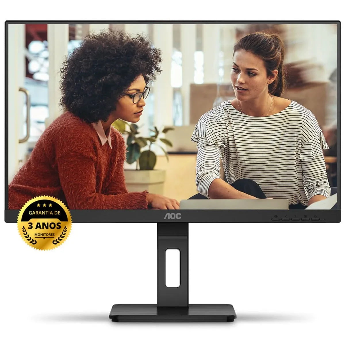 Monitor AOC 23,8" FHD IPS 100Hz 4ms Pivot Ajuste de Altura - 24E3UF