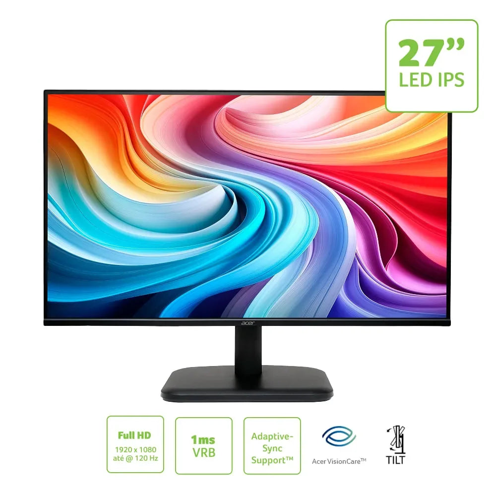 Monitor Acer EK271 Gbi 27.0" 120Hz LED IPS - UM.HE1AA.G01