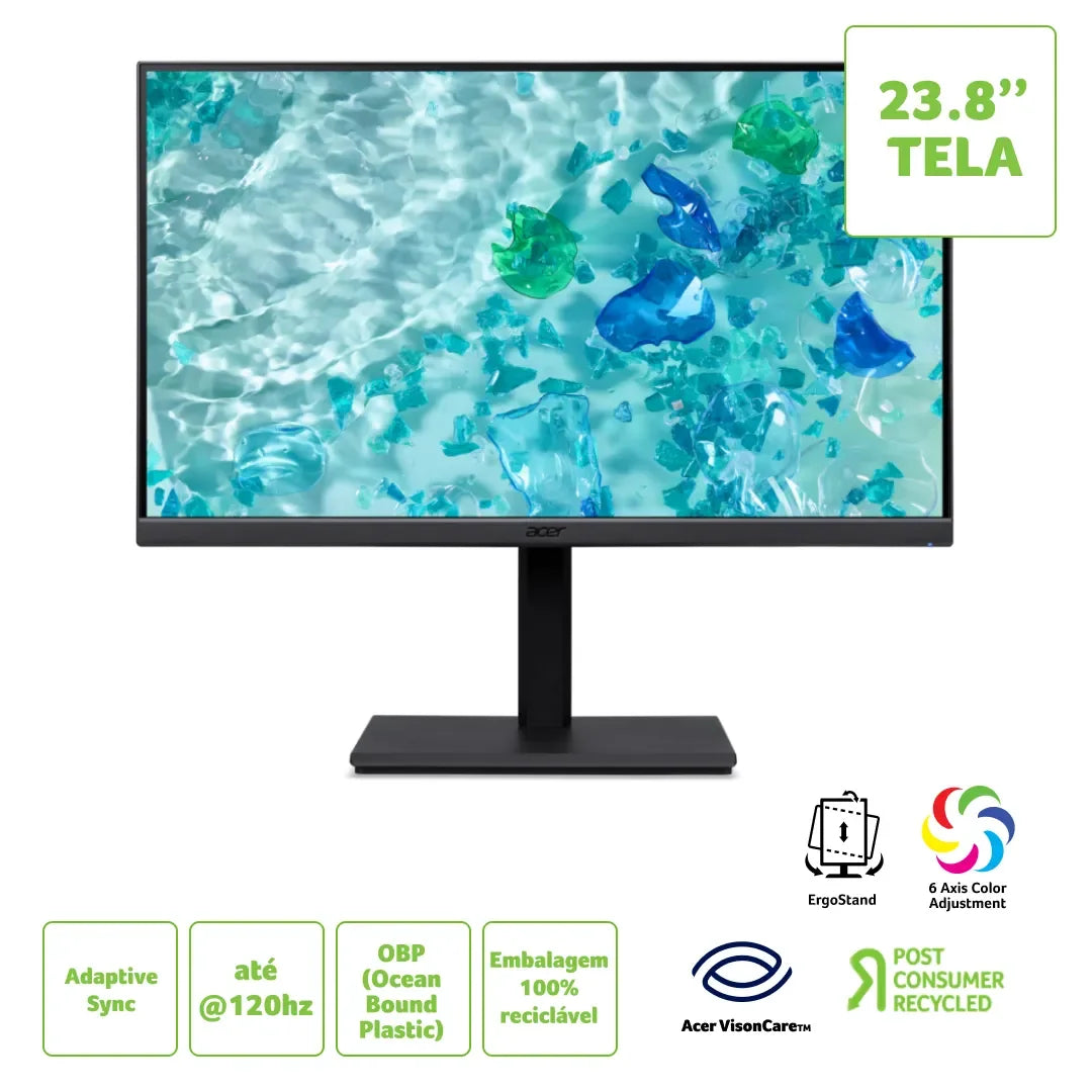 Monitor Acer B247Y Gbmiprzx Vero 23.8" 120Hz LED IPS - UM.QB7AA.G04