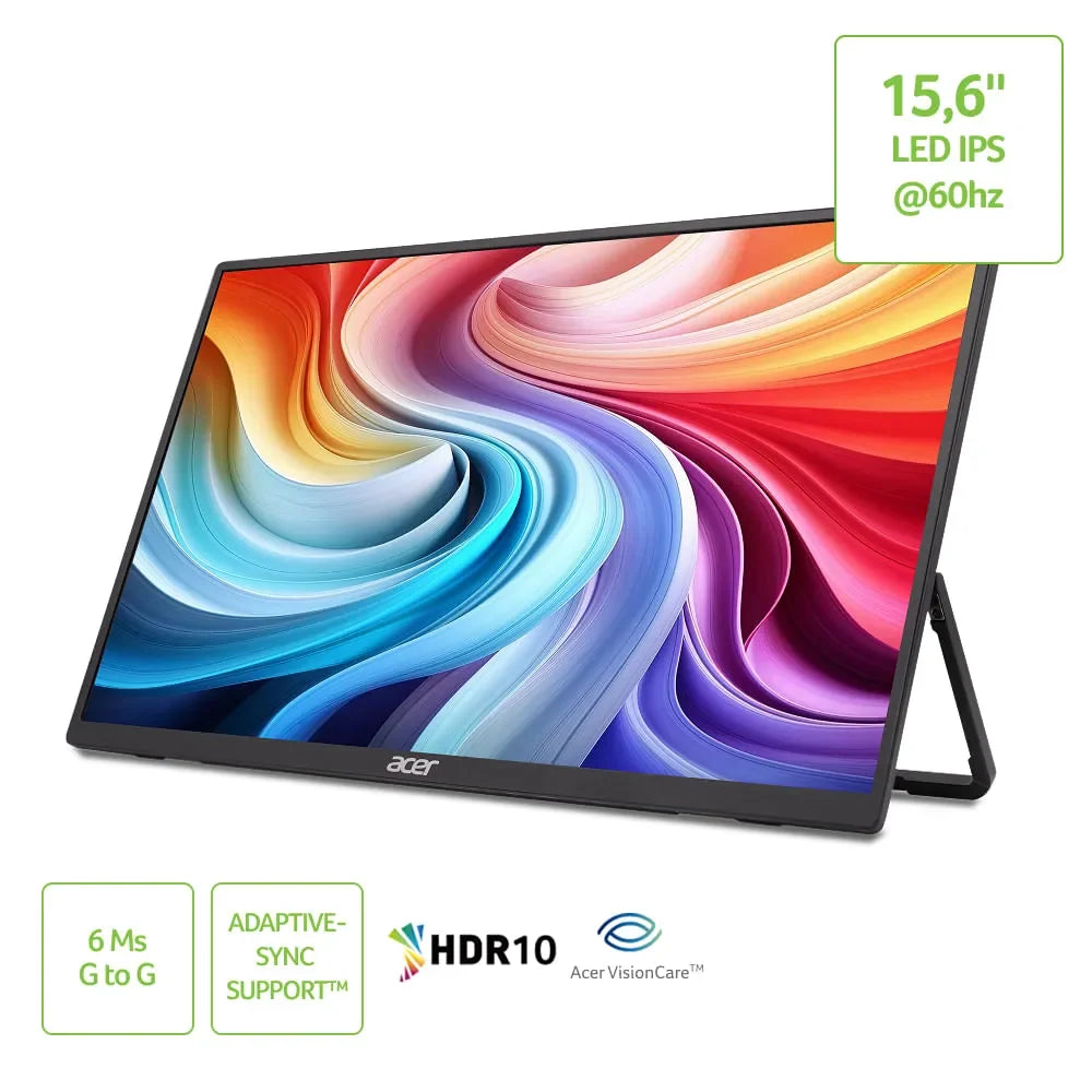Monitor Portátil Acer PM161Q Jbmiuux 15.6" 60Hz LED IPS - UM.ZP1AA.J03