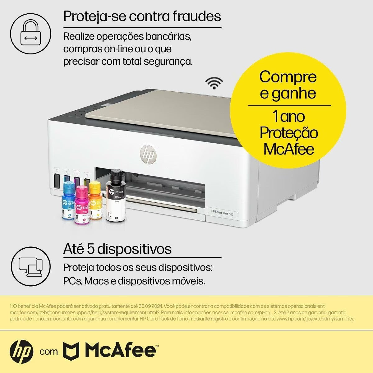 Multifuncional HP Smart Tank 583 All in One - 4A8D8A#AK4