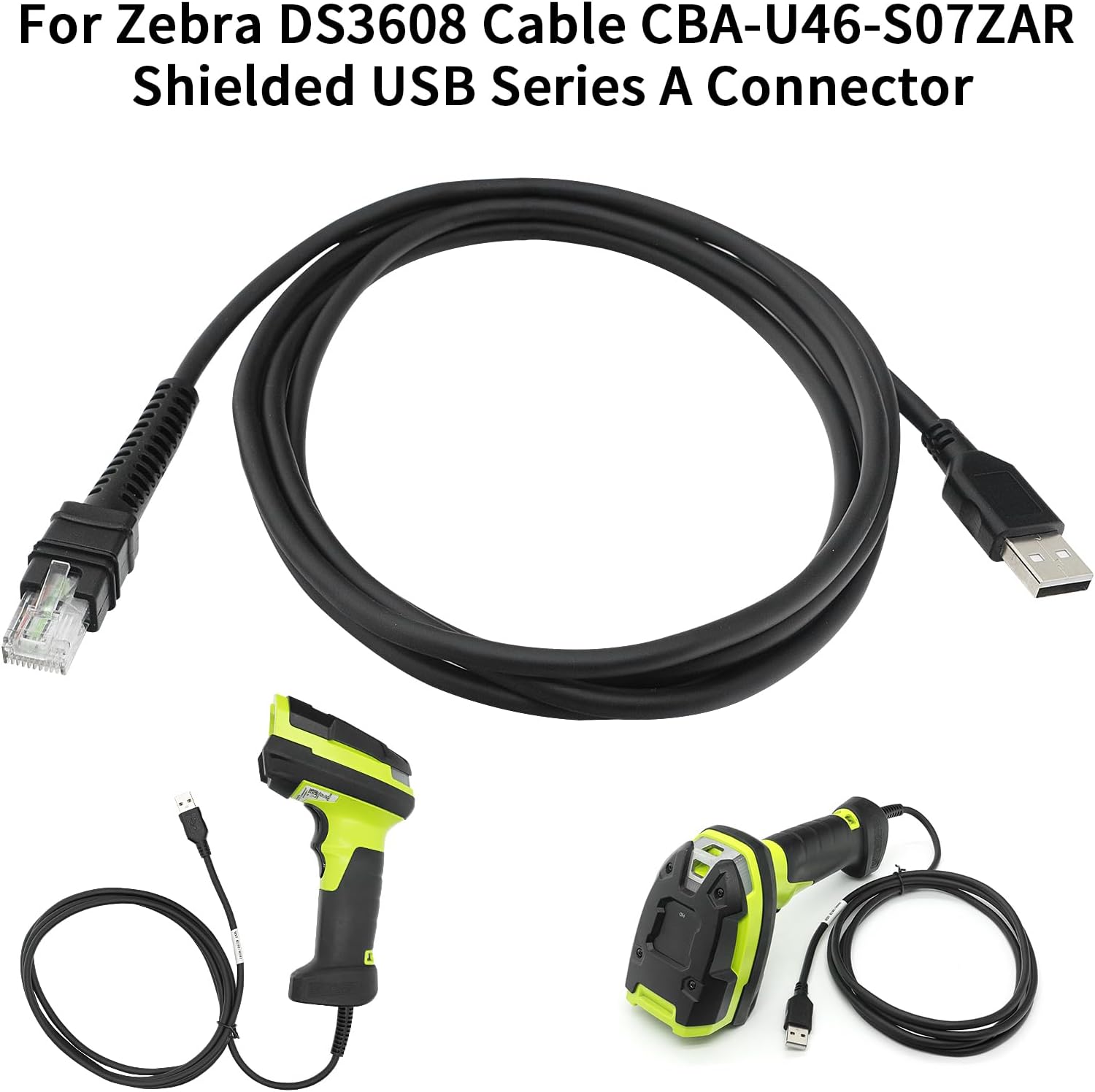Cabo de Carga e Comunicação Zebra USB CBA-U46-S07ZAR