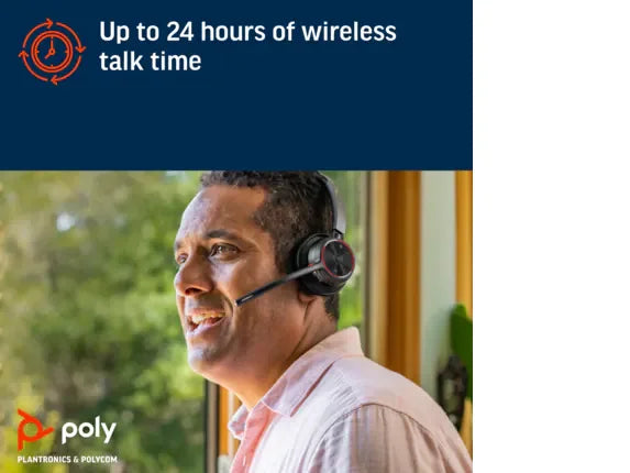 Headset HP Poly 4320-MS Teams Stereo + Suporte de carregamento - 77Z32AA