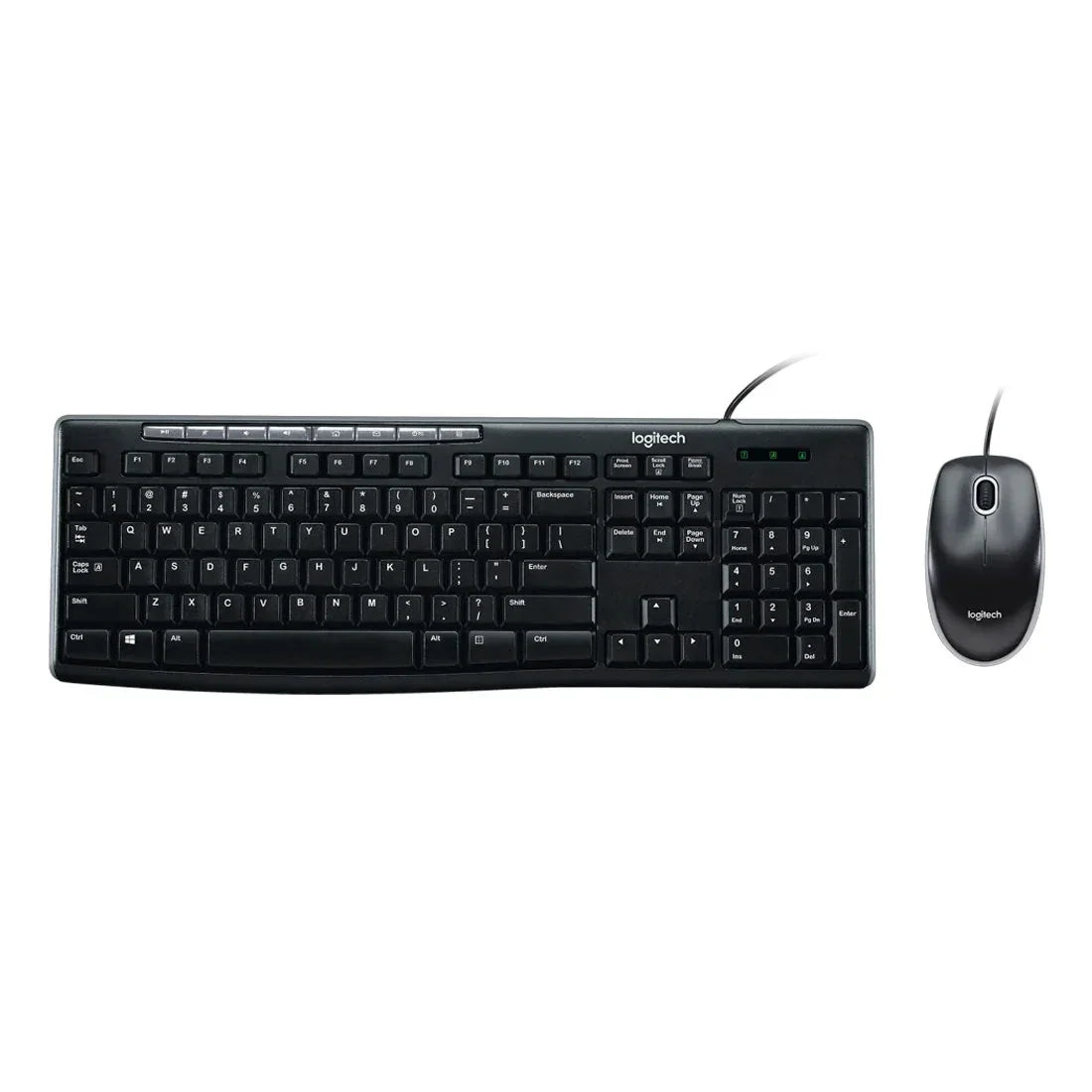 Kit Teclado e Mouse Logitech MK200 Cinza USB - 920-002718-C
