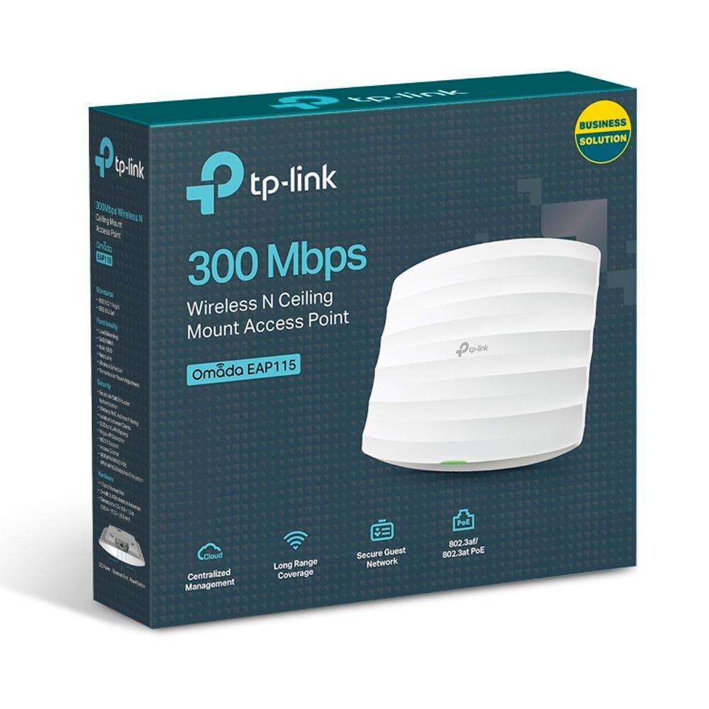 Access Point TP-LINK Wireless N 300 Mbps PoE - EAP115 - Mega Market