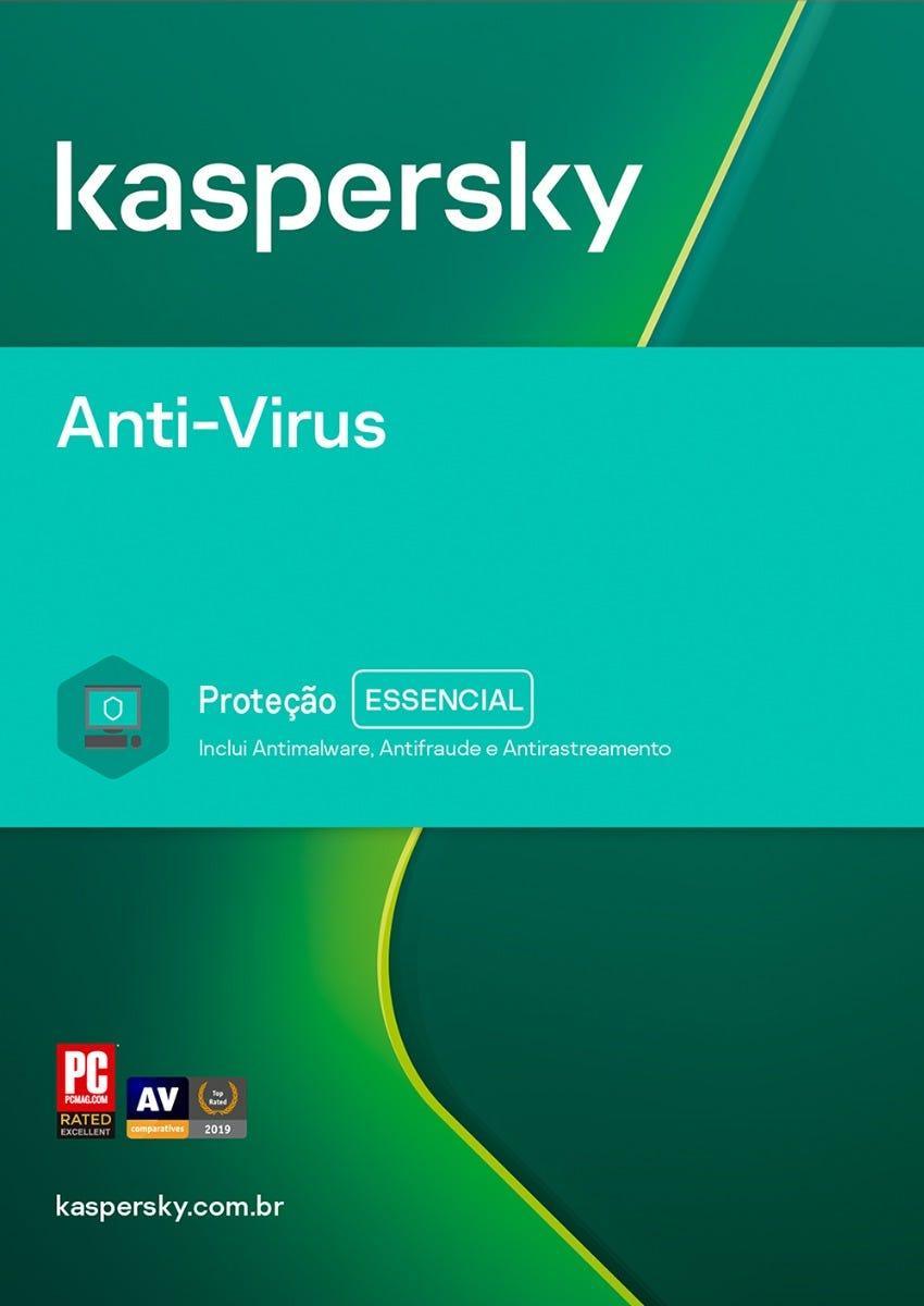 Antivírus Kaspersky 1 Usuário 1 Ano BR ESD - KL1171KDAFS - Mega Market