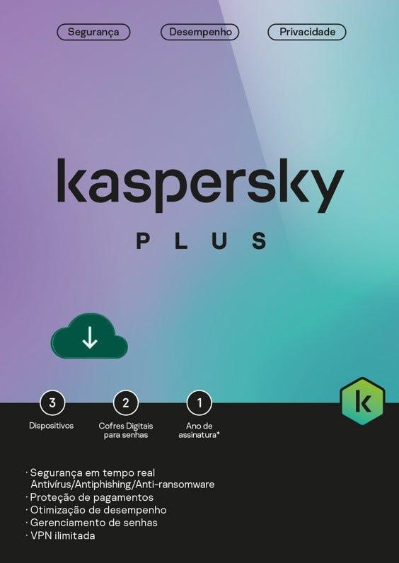 Antivírus Kaspersky Plus 10 dispositivos 1 ano ESD - KL1042KDKFS - Mega Market