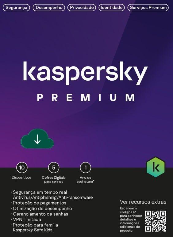Antivírus Kaspersky Standard 2022 10 Dispositivos 1 Ano ESD - KL1041KDKFS - Mega Market
