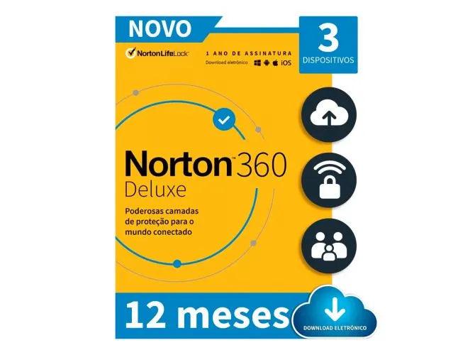 Antivírus Norton 360 Deluxe - 3 Dispositivos - 12 Meses - 21405649 - Mega Market