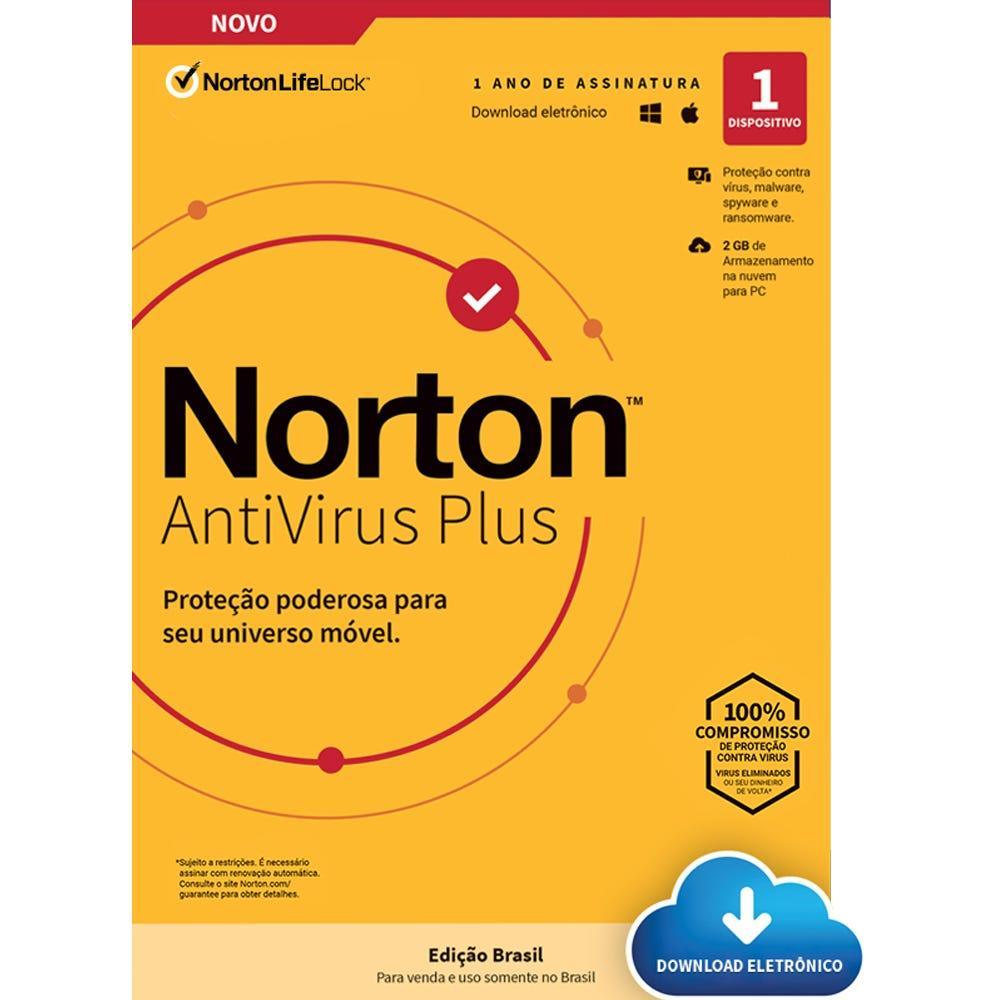 Antivírus Norton 360 Plus 1 Device 12 meses ESD 21405568 IS - Mega Market