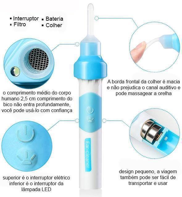 Aspirador de Cera de Ouvido Easy Clean® - Mega Market