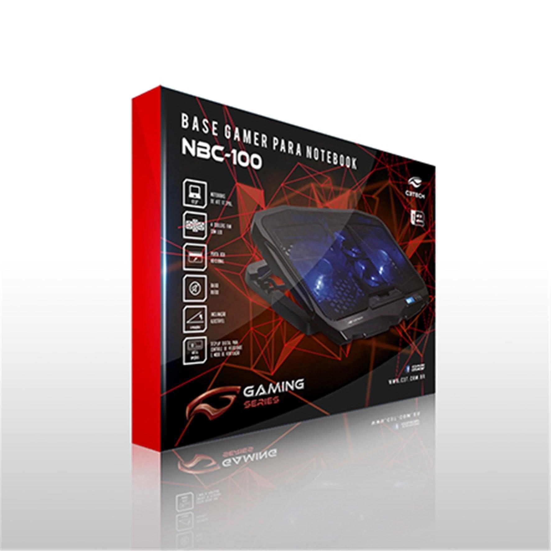 Base para Notebook C3 Tech Gamer Preto - NBC-100BK - Mega Market
