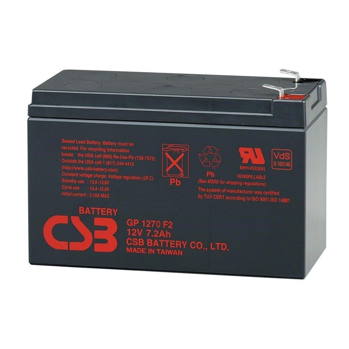 Baterias CSB VRLA 12V 7.2AH GP1272 (28W) - Mega Market