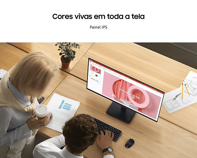 Monitor Samsung Essential S3 24" FHD IPS 100Hz 5ms VGA - LS24D300GALMZD