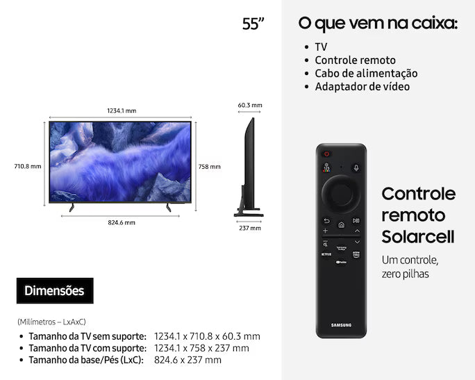 Smart TV Samsung Vision AI QLED Ultra 4K 55" - QN55QEF1AGXZD