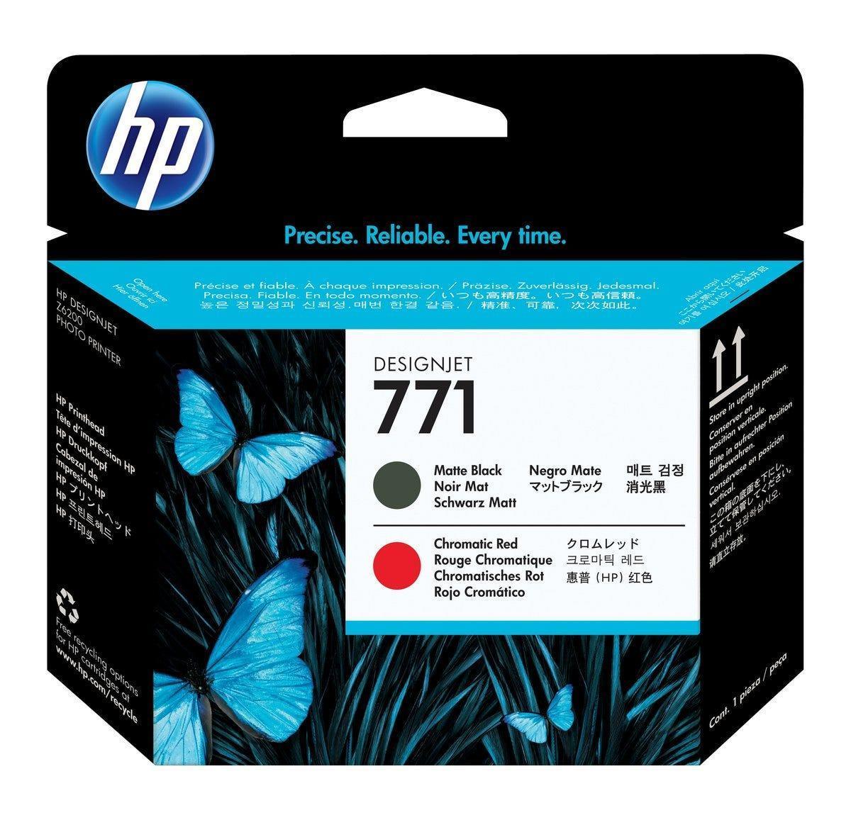 Cabeça de Impressão HP 771A Preto Fosco/Vermelho PLUK CE017A - Mega Market