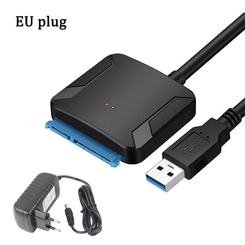 Cabo USB 3.0 para SATA HyperDrive Adaptador de Unidade Externa para 2.5/3.5 Polegadas SSD/HDD - Mega Market