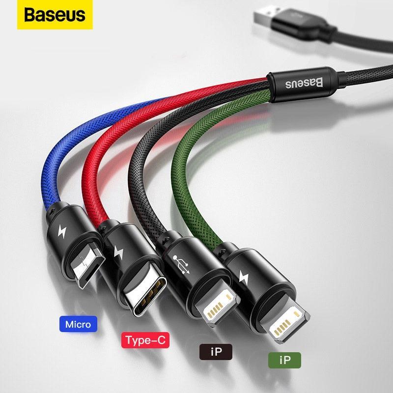 Cabo USB Baseus 4 em 1 PowerAll - Mega Market