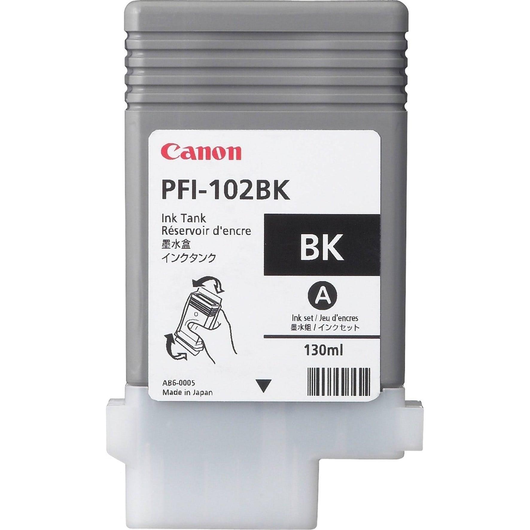 Cartucho de Tinta Canon PFI-102 BK-130ml (5pçs) 0895B003AA - Mega Market