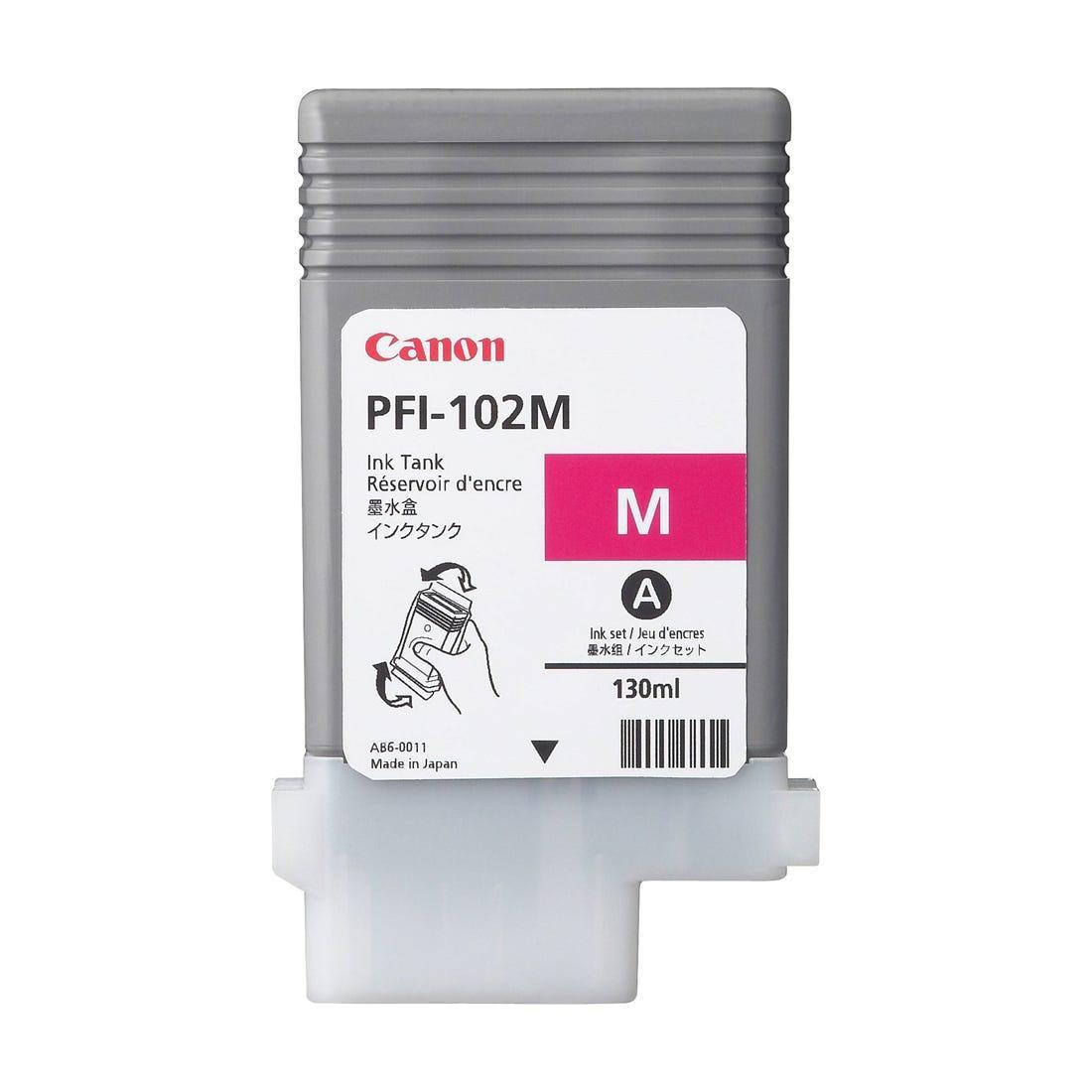 Cartucho de Tinta Canon PFI-102 M 130ml (5pçs) 0897B003AA - Mega Market