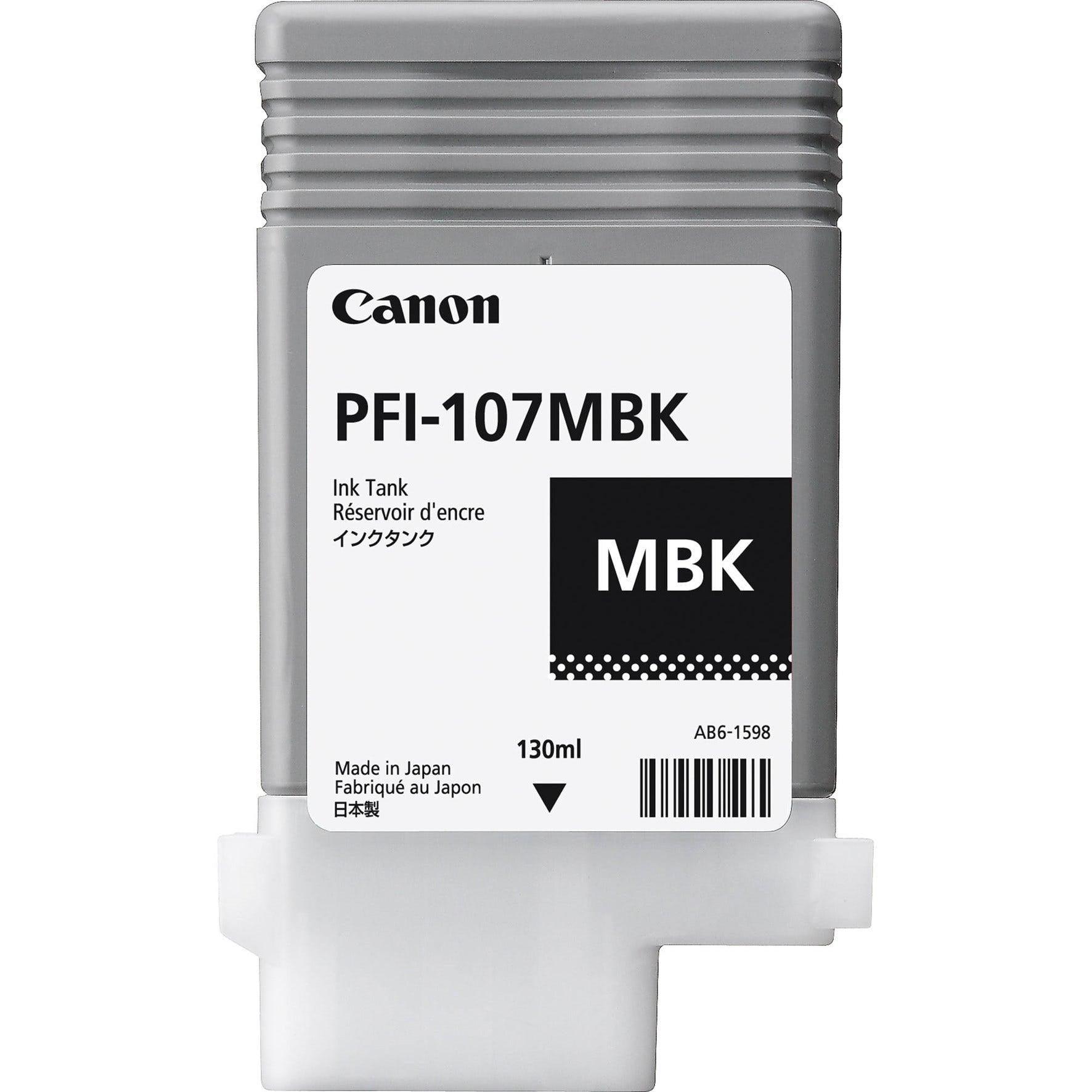 Cartucho de Tinta Canon PFI-107 MBK-130ml (5pçs) 6704B003AA - Mega Market