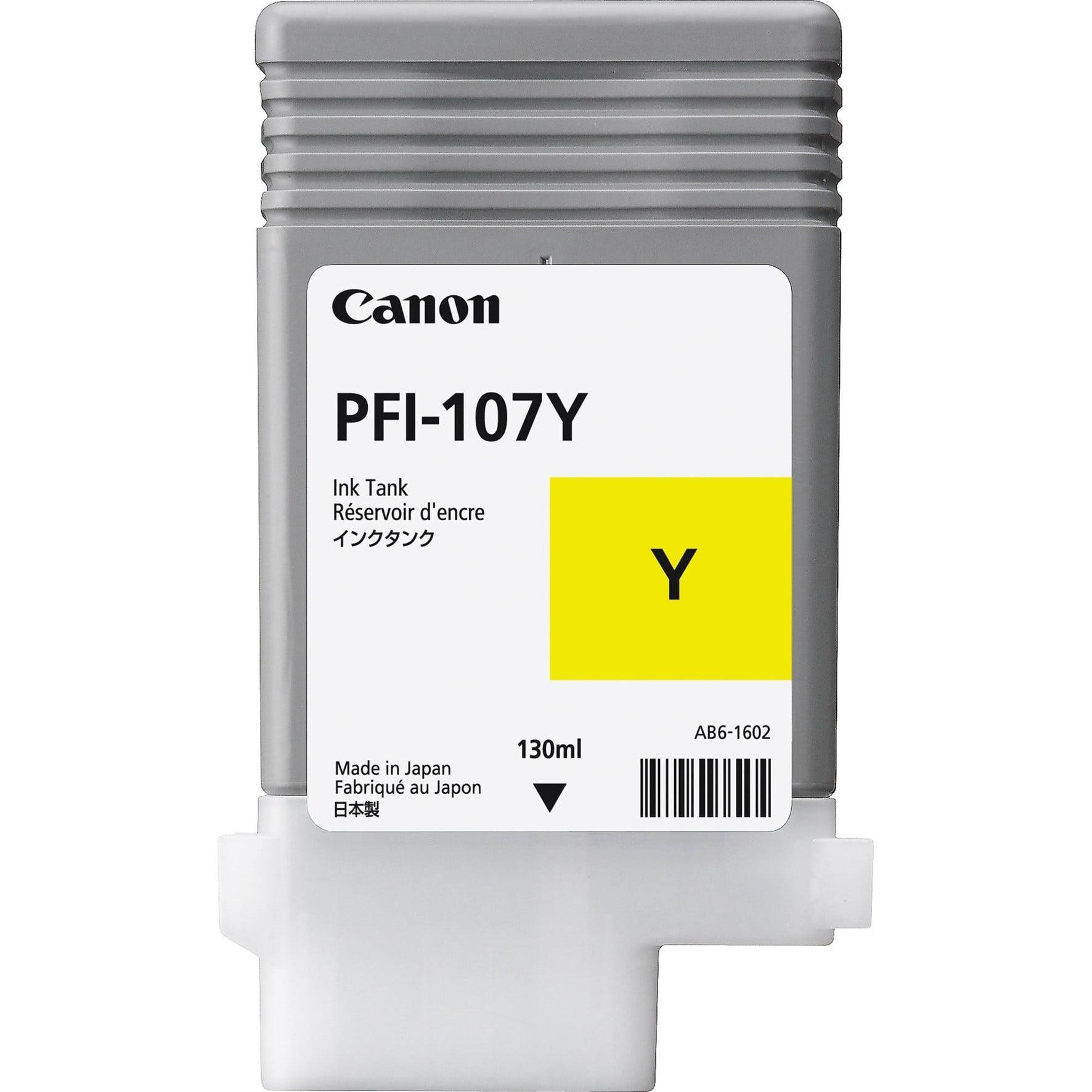 Cartucho de Tinta Canon PFI-107 Y 130ml (5pçs) 6708B003AA - Mega Market