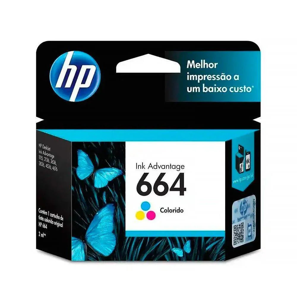 Cartucho de Tinta HP 664 Colorido - F6V28AB - Mega Market