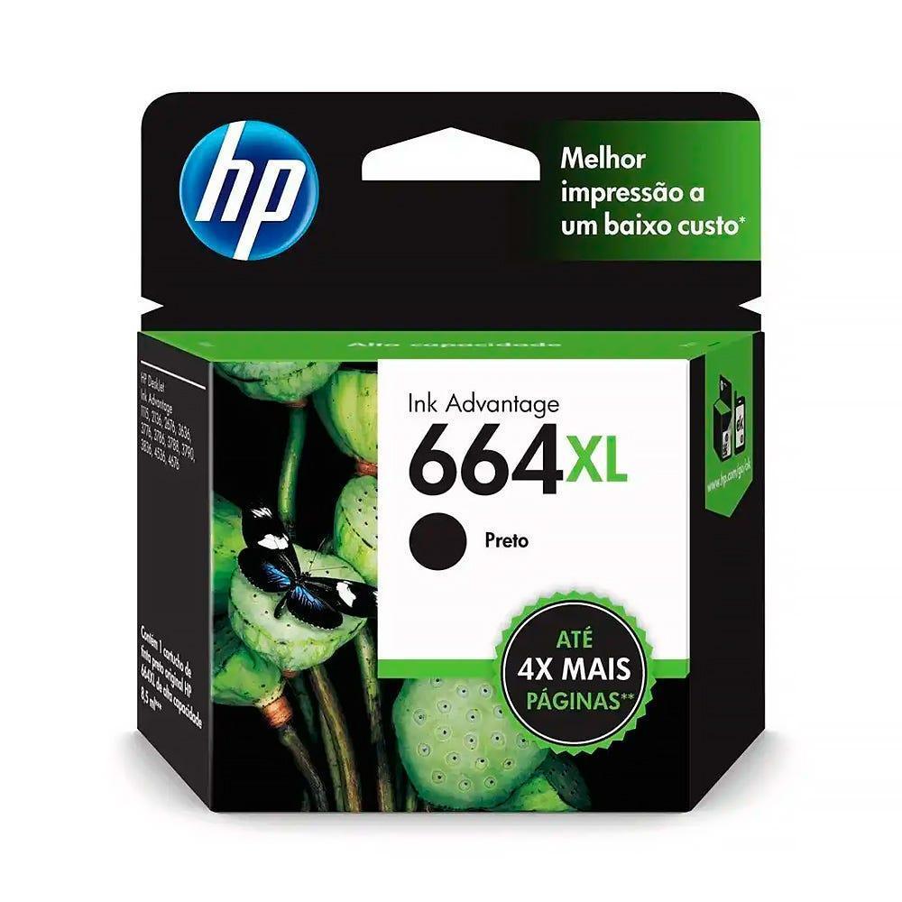 Cartucho de Tinta HP 664XL Preto F6V31AB - Mega Market