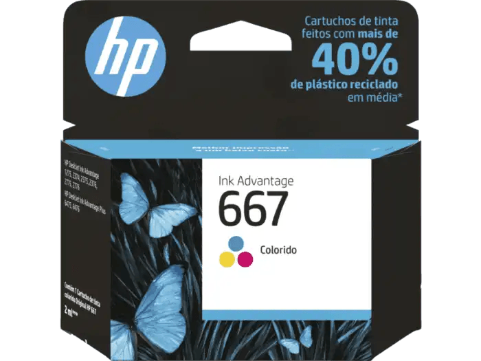 Cartucho de Tinta HP 667 Colorido 3YM78AB - Mega Market
