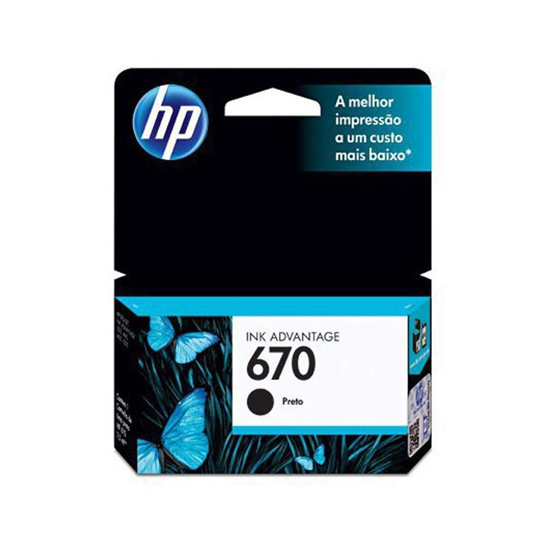 Cartucho de Tinta HP 670 Preto CZ113AB - Mega Market