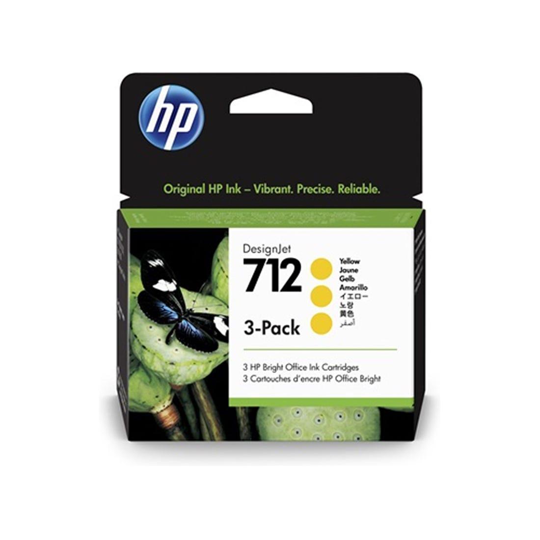 Cartucho de Tinta HP 712 Amarelo PLUK 29ml (3 Unid) 3ED79A - Mega Market