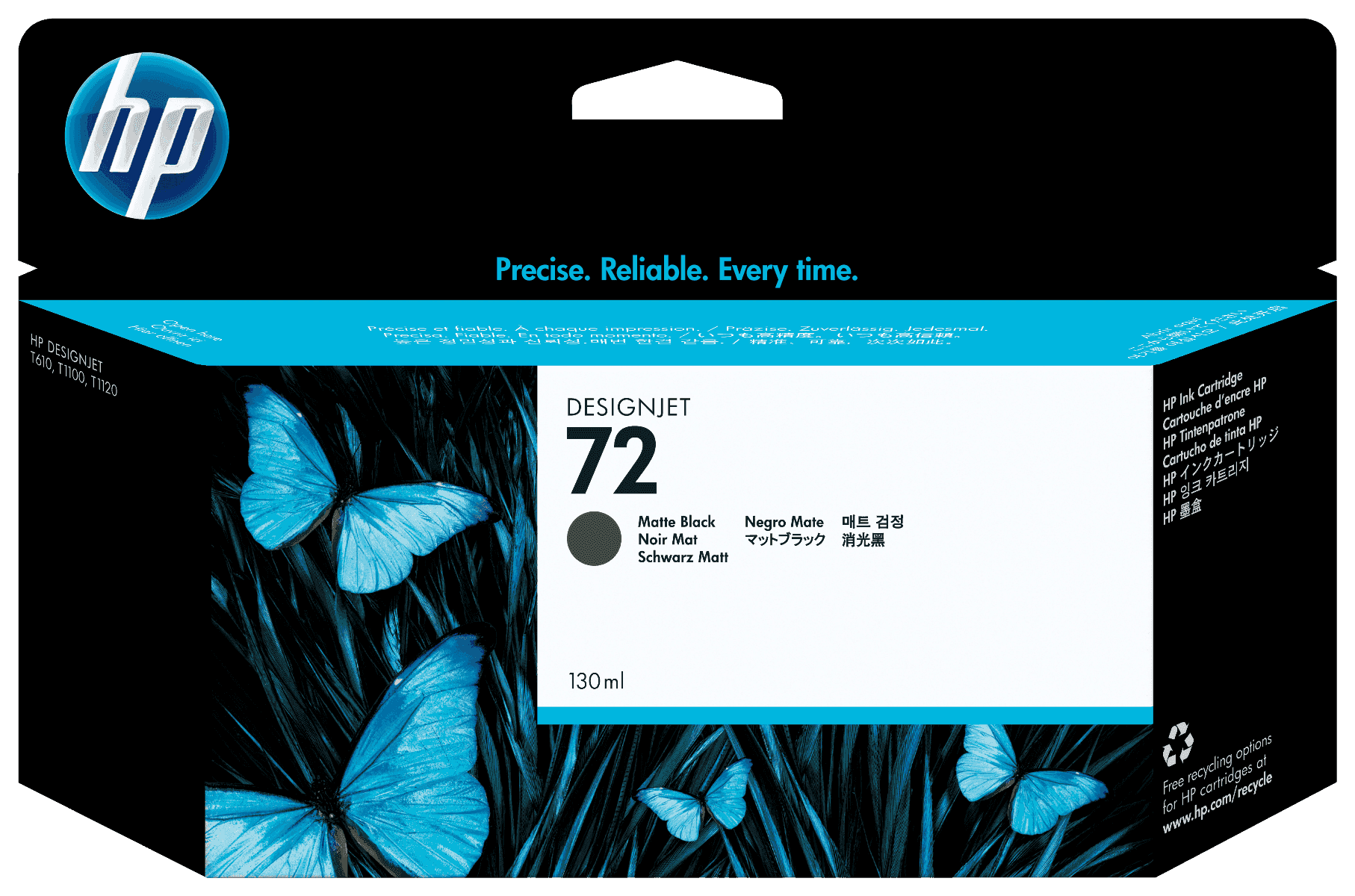 Cartucho de Tinta HP 72 Preto Fosco PLUK 130ml - C9403AB - Mega Market